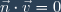\vec{n} \cdot \vec{v}=0